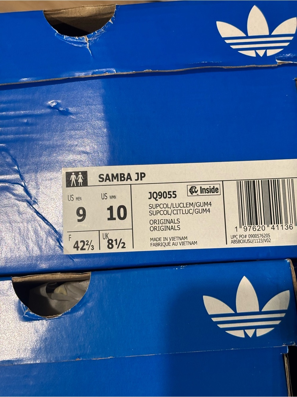 Adidas Samba JP ‘Cloud White Black Gum’ Men's Size 9-13 Low-Top Sneakers! JQ9055 - Picture 6 of 11